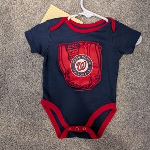 Genuine Merchandise Navy and Red Washington Nationals Baby Bodysuit